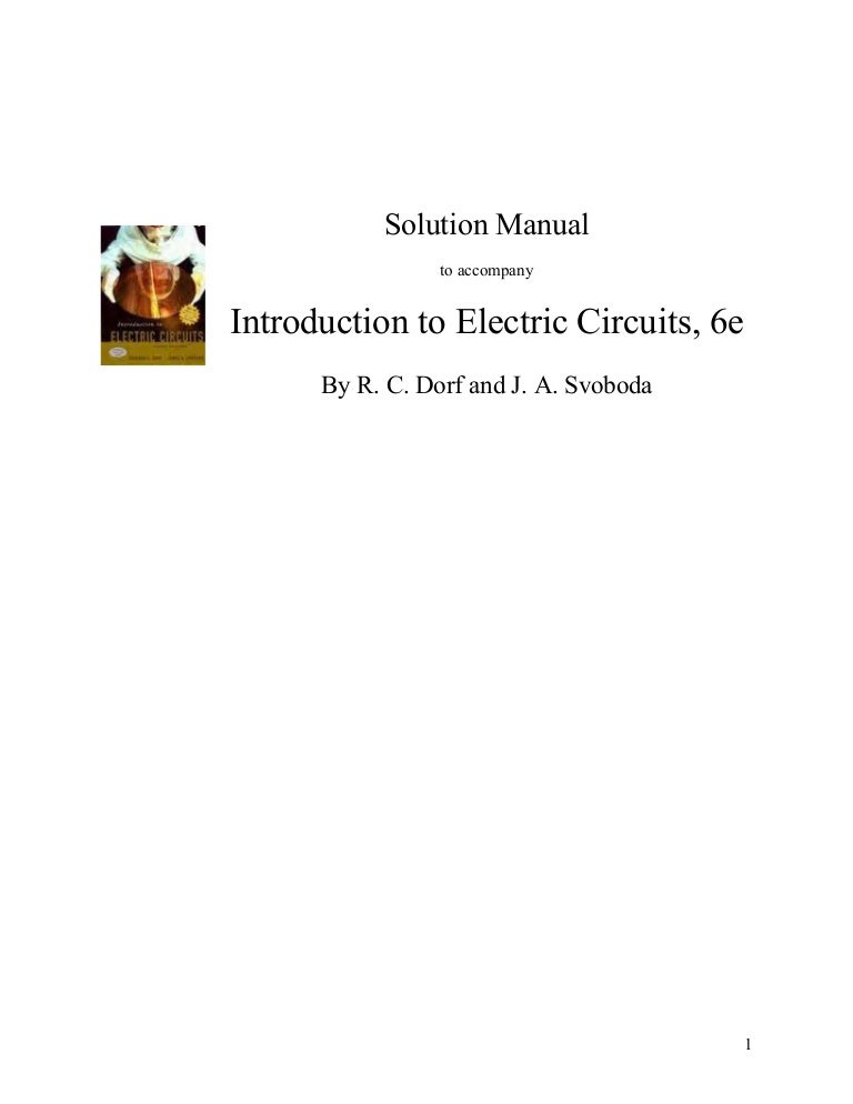 solution manual for introduction to electric circuitsCircuit Shown In Figure 3201 The Circuit Has Two Starting Resistor #17